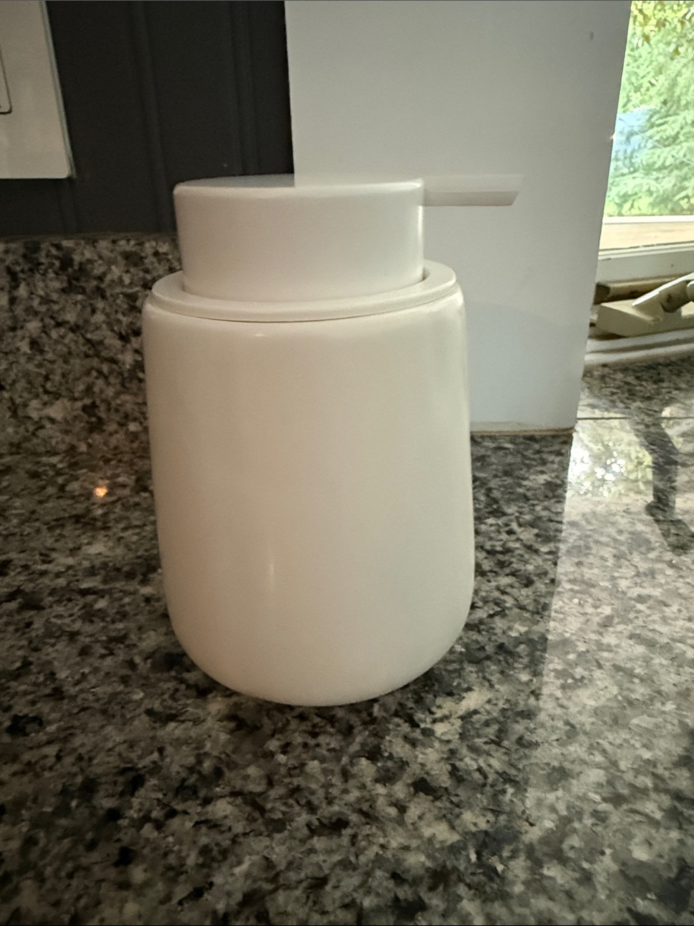 Minimal White Ceramic Soap Dispenser